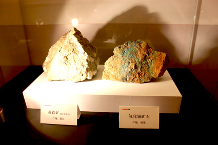 隆基展出的各地原礦實驗礦樣 隆基展出的各地原礦實驗礦樣